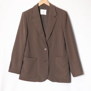 WILFRED Sorrento Blazer Single  Breasted Caramelized Walnut Dark Brown M Aritzia